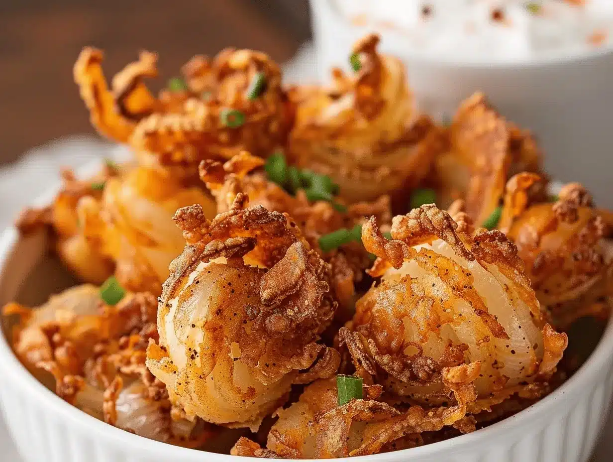 air fryer blooming onion bites preparation steps