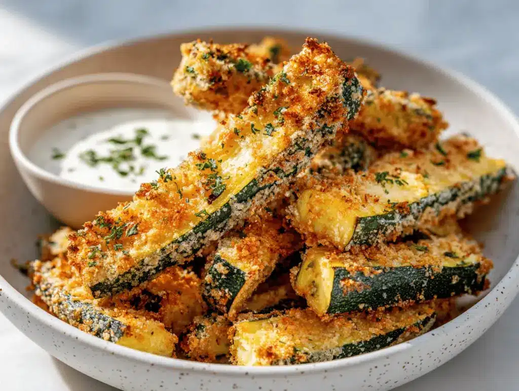 air fryer zucchini fries - featured image