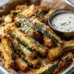 air fryer zucchini parmesan fries - featured image