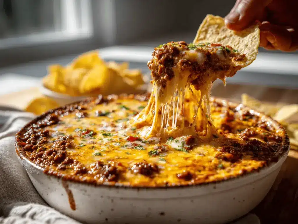 beef queso dip - featured image