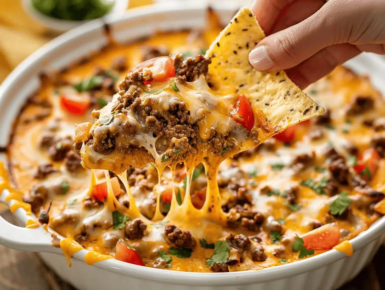 beef queso dip preparation steps