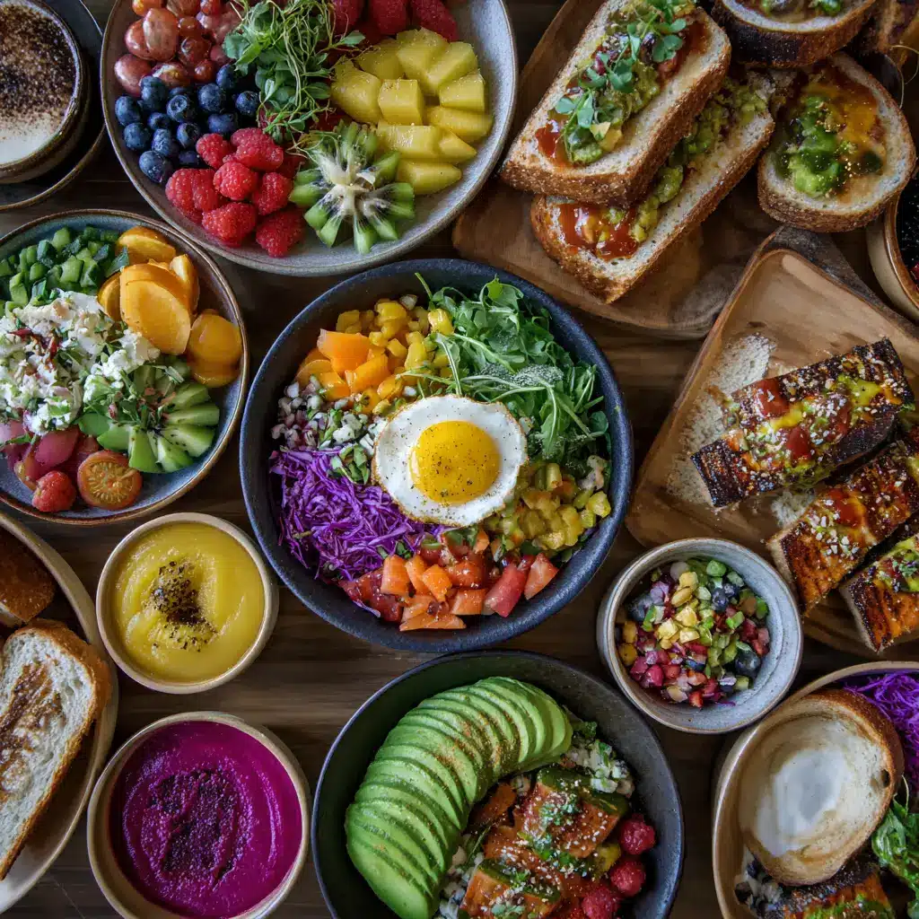 Delicious mounthwatering colorful food spread in a modern table - BitefulJoy