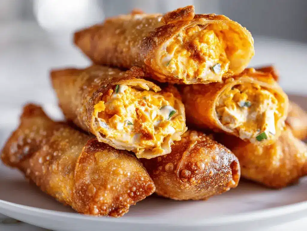 Buffalo Chicken Jalapeno Popper Egg Rolls - featured image