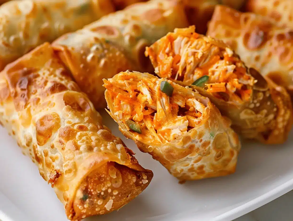 Buffalo Chicken Jalapeno Popper Egg Rolls preparation steps