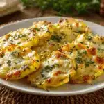 cheesy baked yellow squash parmesan rounds - featured image