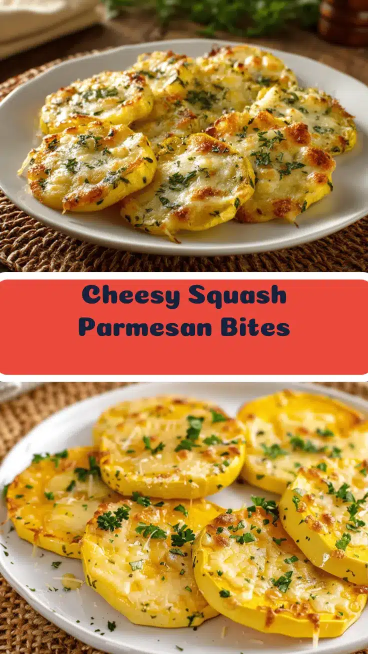 cheesy baked yellow squash parmesan rounds recipe