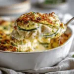 cheesy chicken zucchini parmesan bake - featured image
