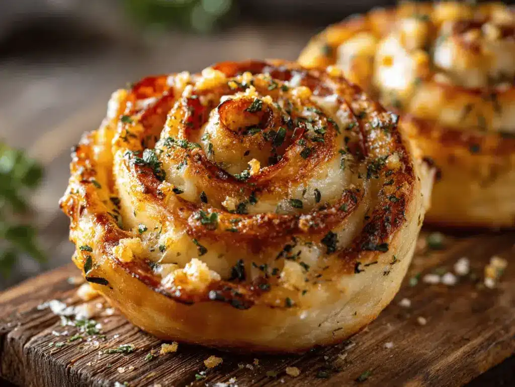 cheesy garlic bread pizza rolls - featured image
