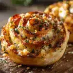 cheesy garlic bread pizza rolls - featured image