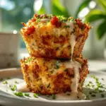 cheesy loaded hash brown muffins - featured image