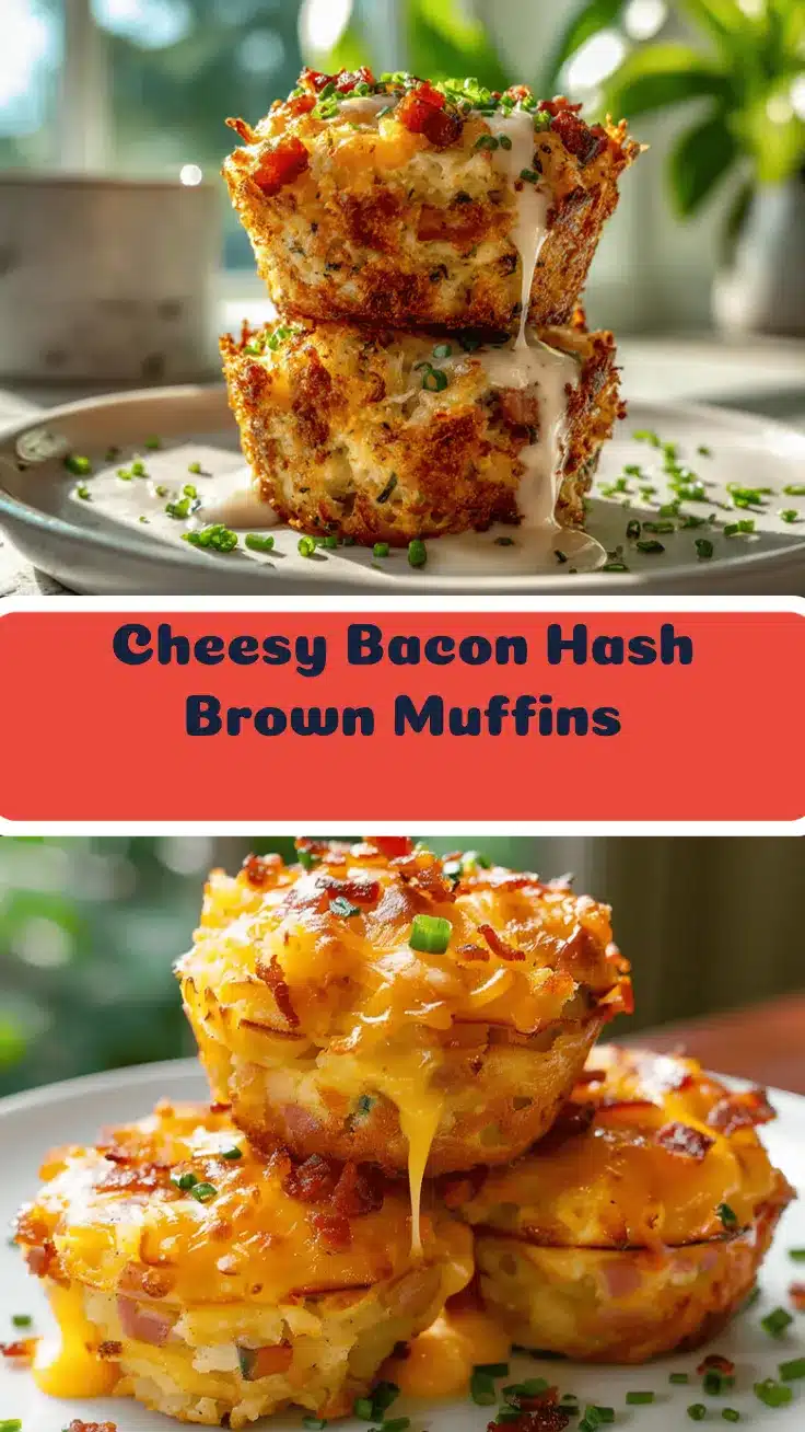 cheesy loaded hash brown muffins recipe