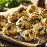 cheesy spinach and artichoke bites - featured image