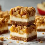 cinnamon apple crisp cheesecake bars - featured image