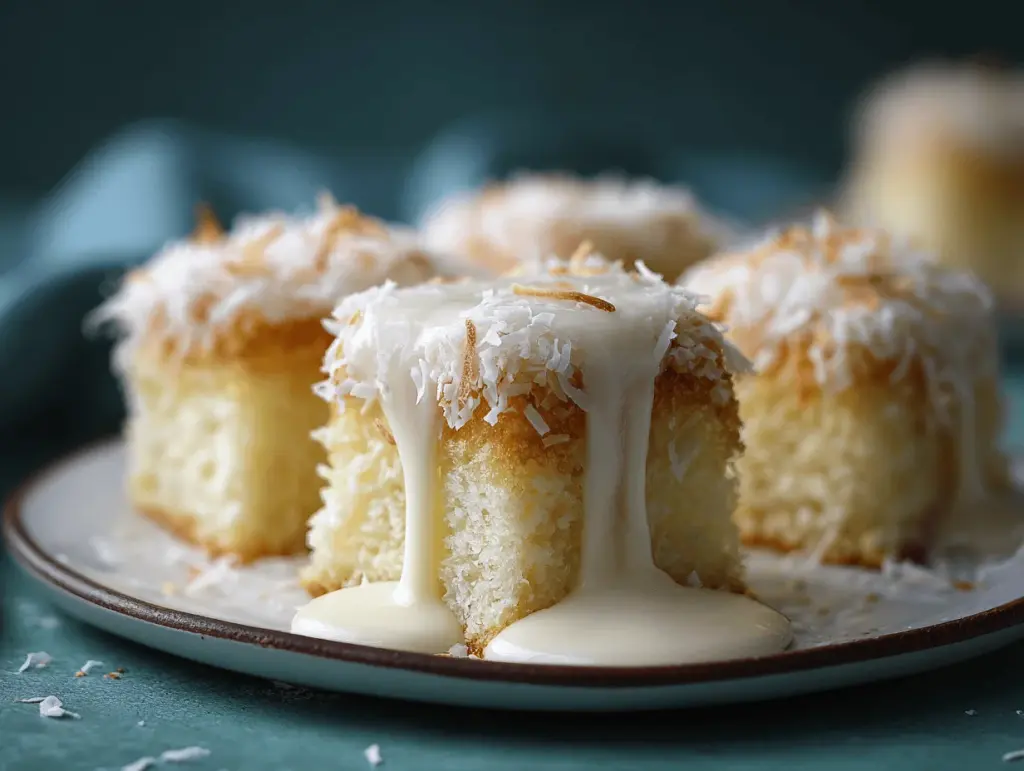 Coconut Tres Leches Cake Bites - featured image