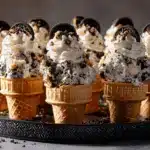 cookies and cream cheesecake cones - featured image