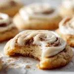 cream cheese frosted cinnamon roll cookies - featured image