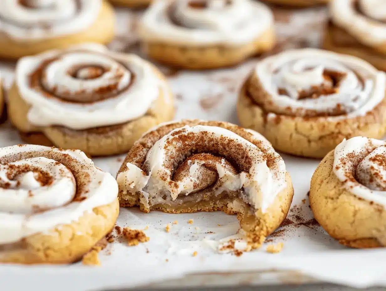 cream cheese frosted cinnamon roll cookies preparation steps
