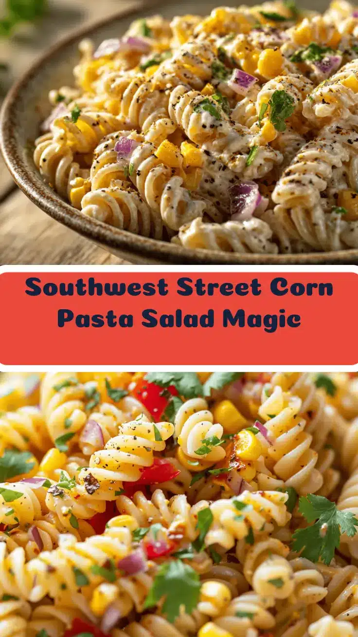 creamy southwest street corn pasta salad recipe