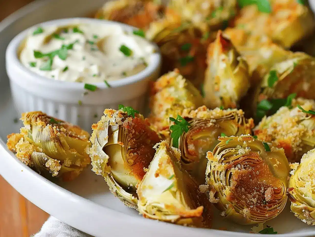 crispy Parmesan artichoke heart bites preparation steps