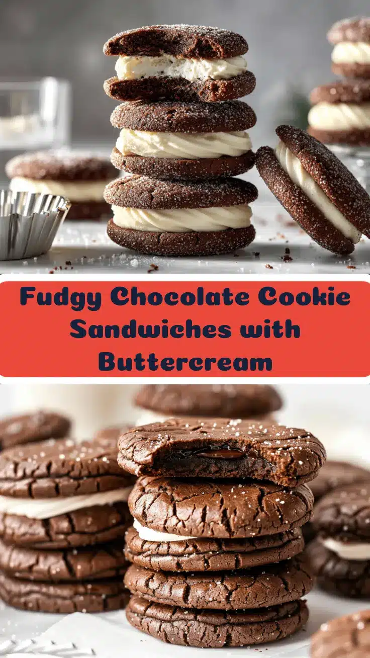 fudgy chocolate cookie sandwiches recipe
