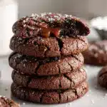 fudgy salted caramel chocolate sugar cookies - featured image