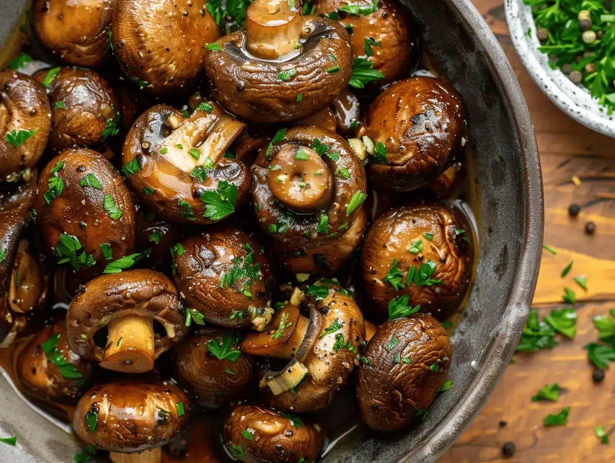garlic butter steakhouse mushrooms preparation steps