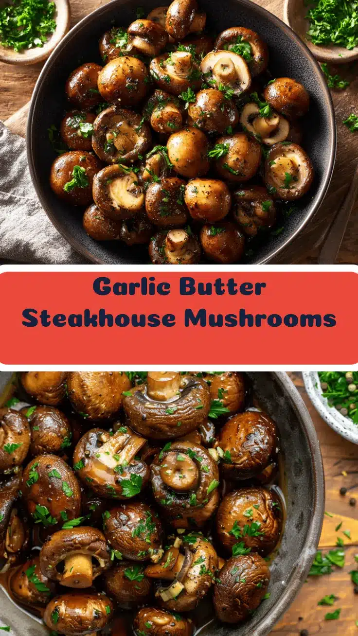 garlic butter steakhouse mushrooms recipe