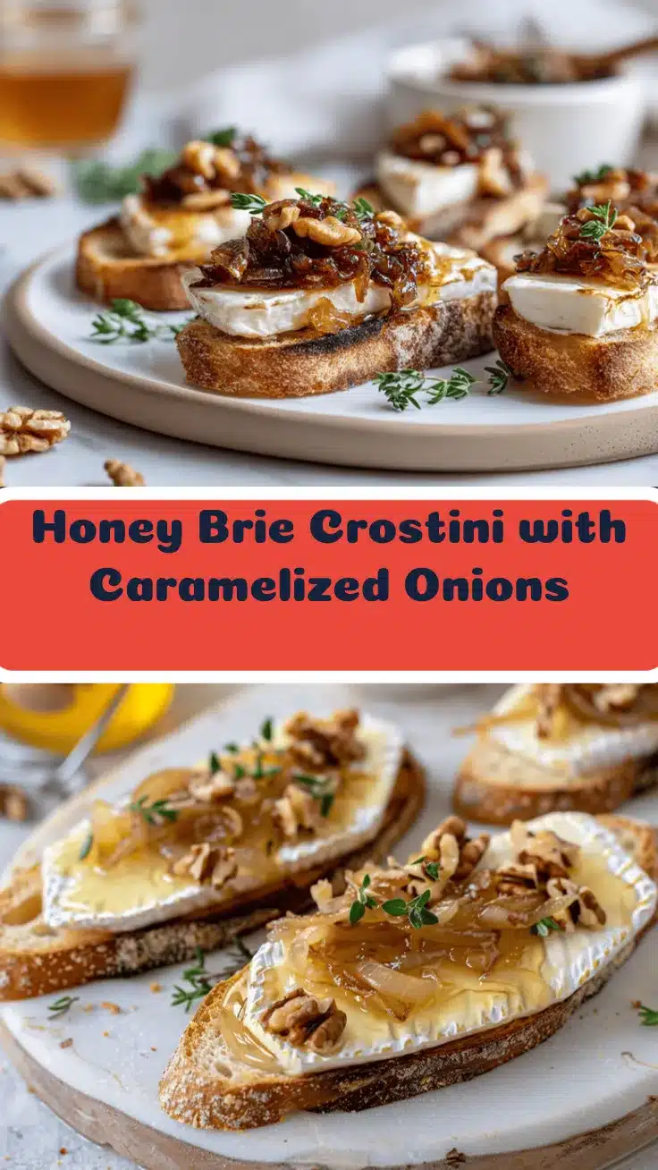 honey brie and caramelized onion crostini recipe