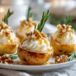 honey walnut cream cheese baked pears - featured image