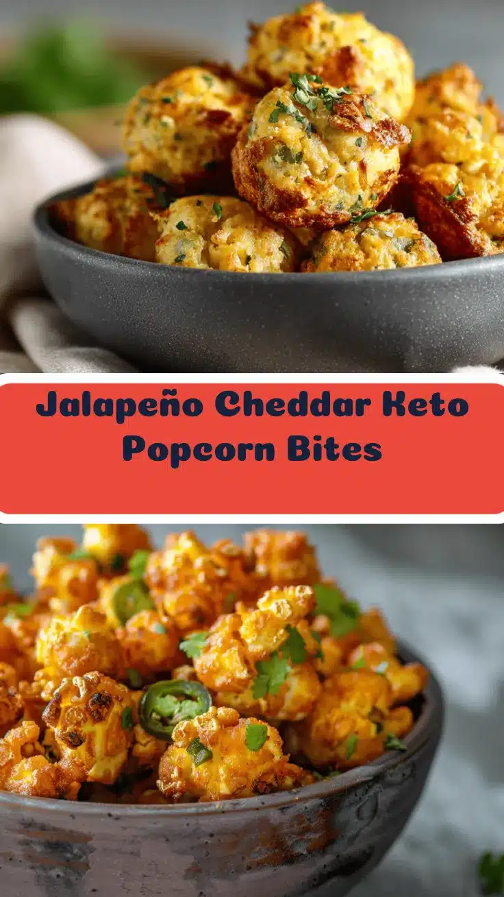 Jalapeño Cheddar Keto Popcorn Bites recipe