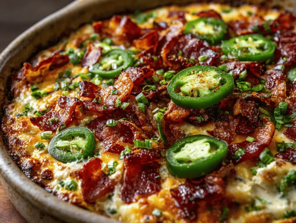loaded bacon-wrapped jalapeño popper dip - featured image