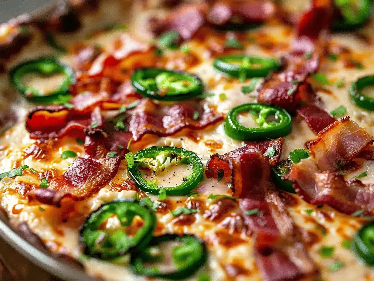 loaded bacon-wrapped jalapeño popper dip preparation steps