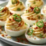 loaded jalapeño popper deviled eggs - featured image