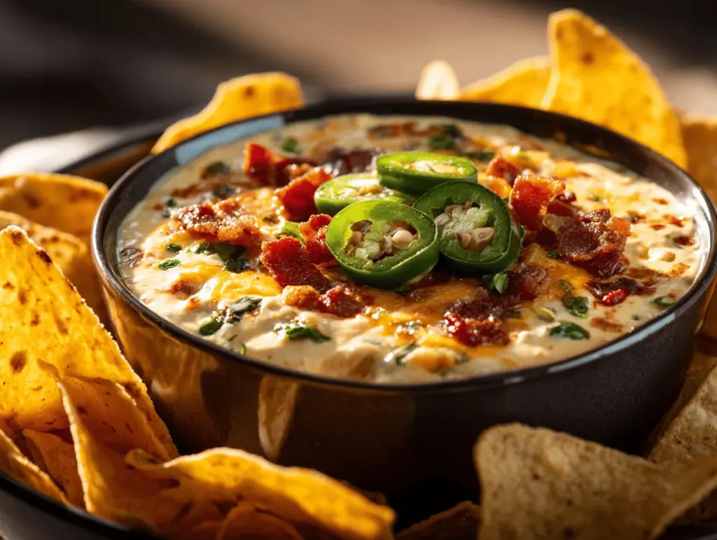loaded jalapeño popper queso dip - featured image