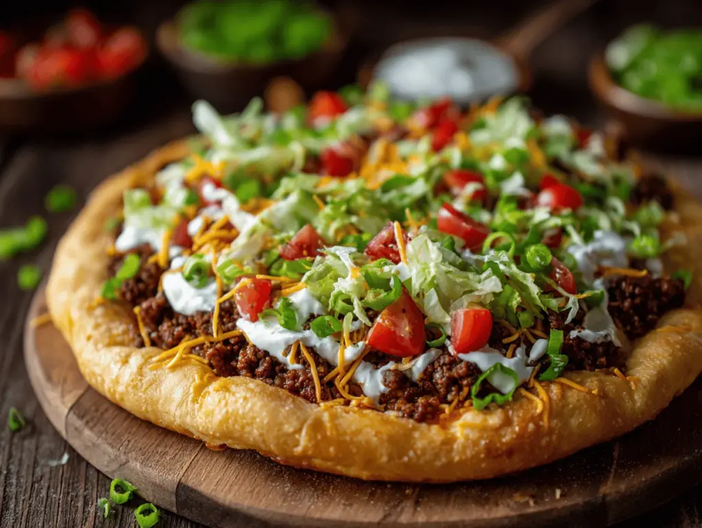 loaded taco pizza - featured image