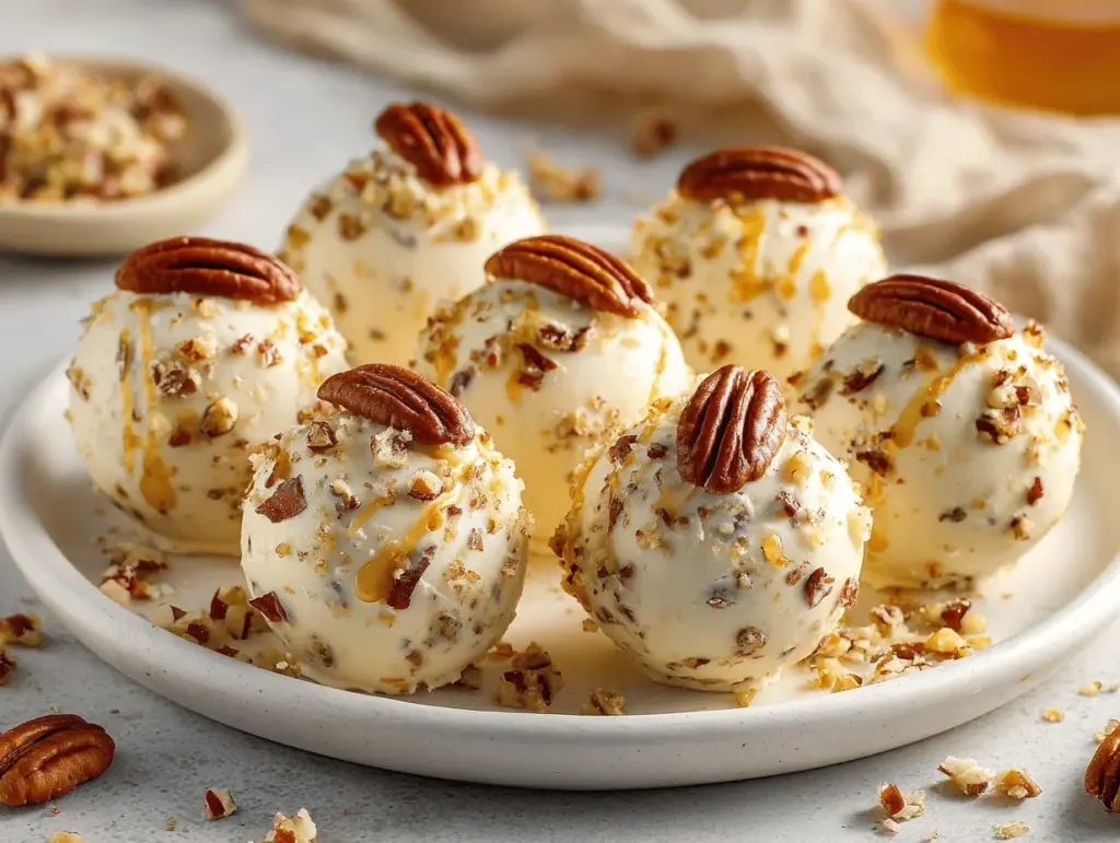 No Bake Maple Pecan Pie Cheesecake Bites - featured image