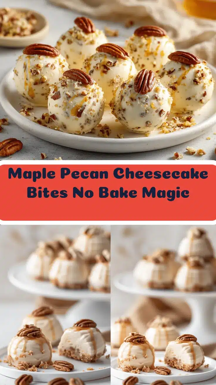 No Bake Maple Pecan Pie Cheesecake Bites recipe