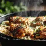 One Pot Creamy Tuscan Chicken and Rice - featured image
