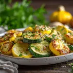 Parmesan Garlic Roasted Zucchini and Squash - featured image