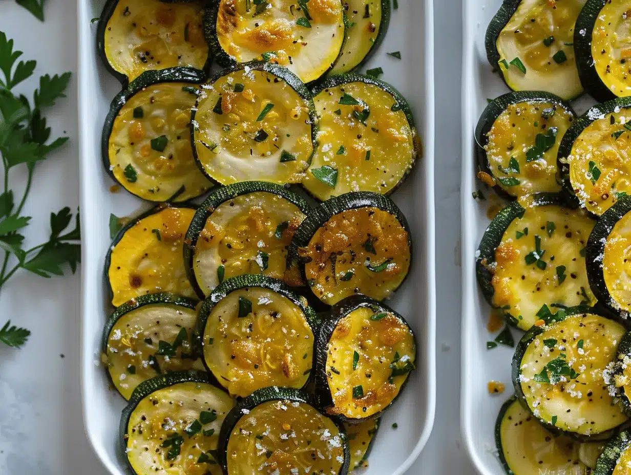 Parmesan Garlic Roasted Zucchini and Squash preparation steps