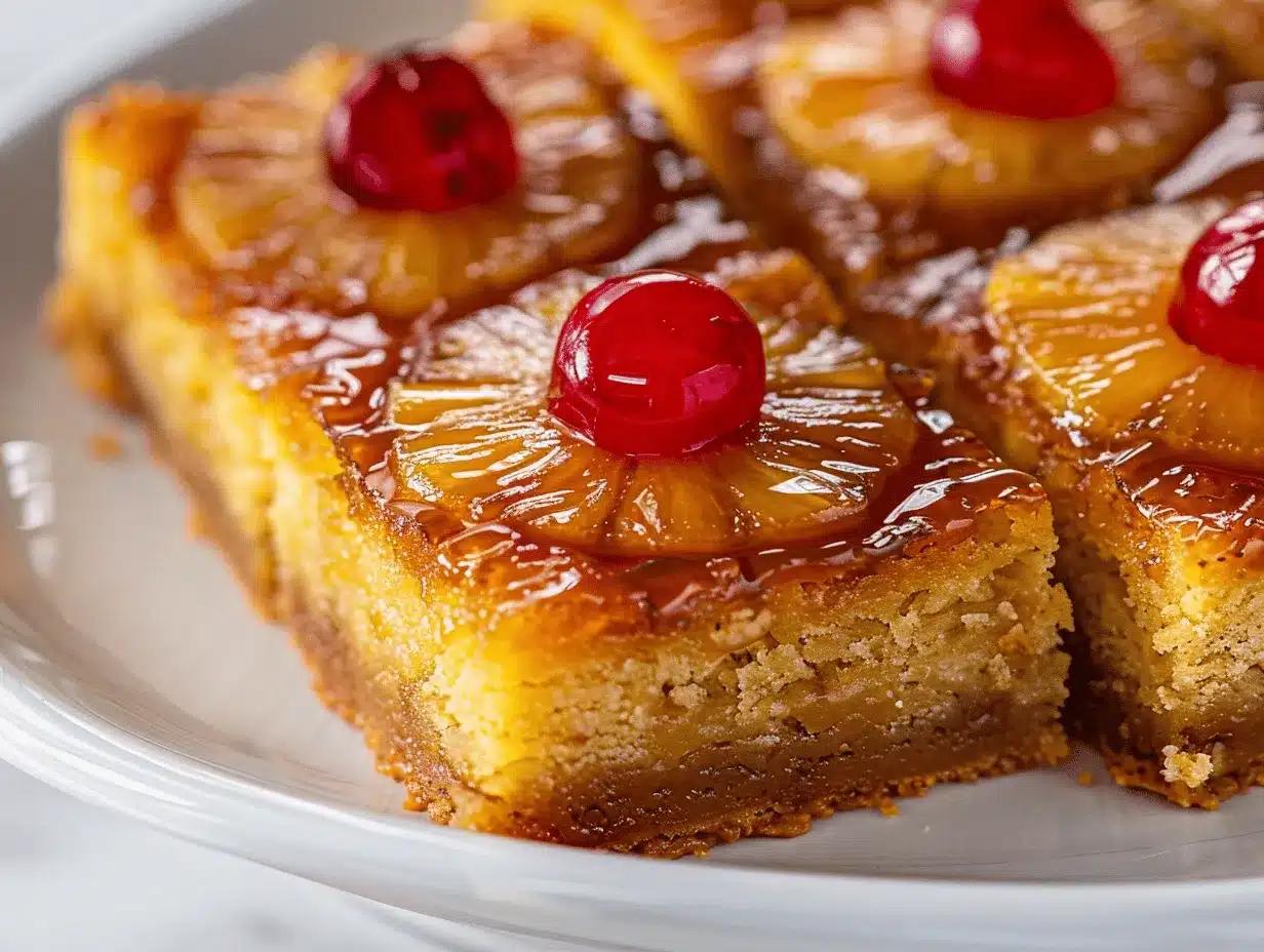 pineapple upside-down cookie bars preparation steps