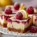raspberry lemon cheesecake bars - featured image
