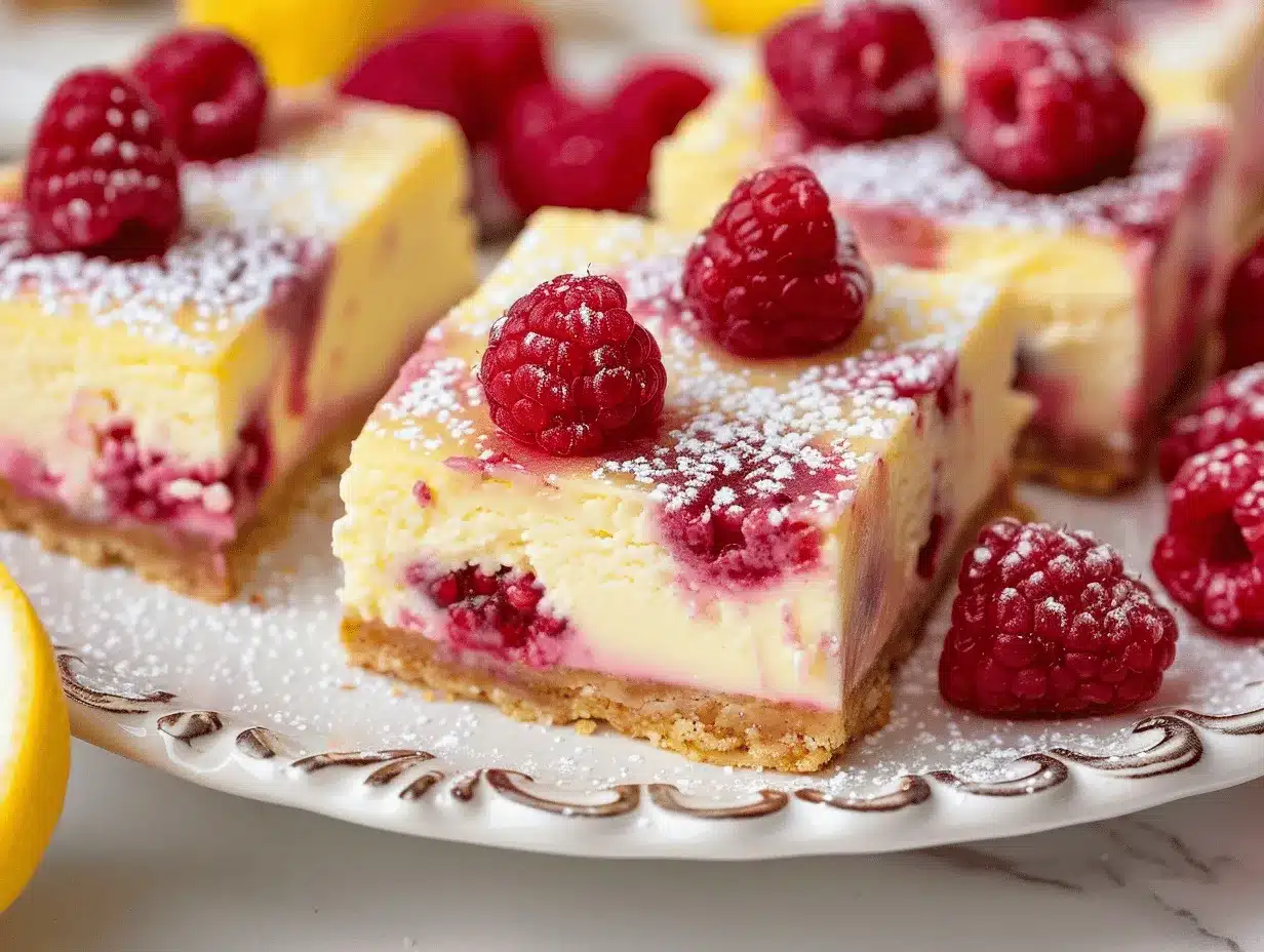raspberry lemon cheesecake bars preparation steps