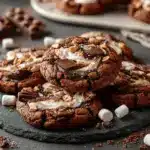 Rocky Road Chocolate Marshmallow Swirl Cookies - featured image