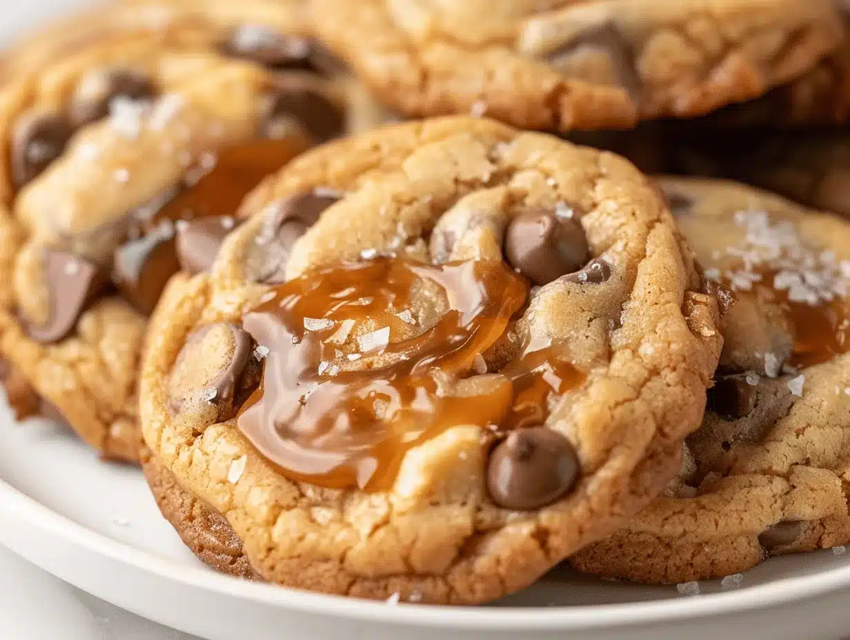 salted caramel cheesecake stuffed cookies preparation steps