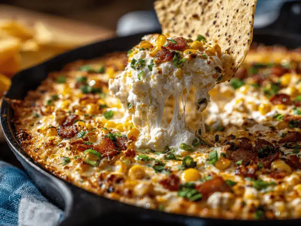spicy jalapeño popper street corn dip - featured image