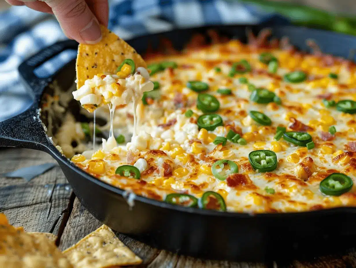 spicy jalapeño popper street corn dip preparation steps