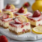 Strawberry Lemonade Cheesecake Bars - featured image
