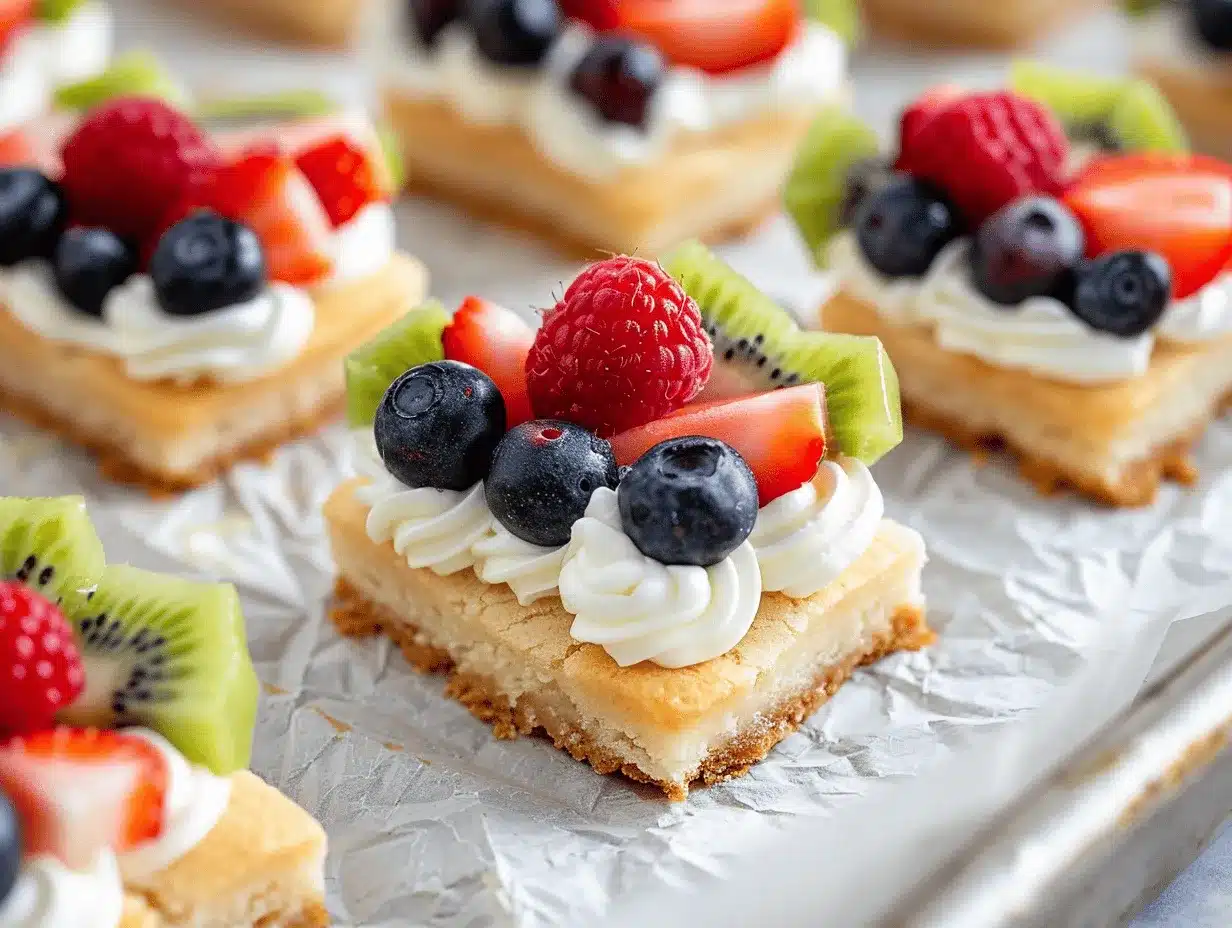 sugar cookie fruit pizza bites preparation steps