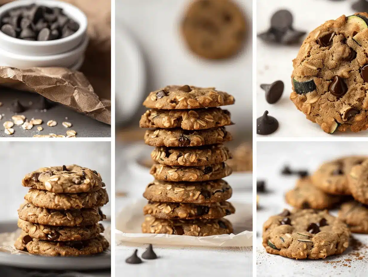 zucchini chocolate chip oatmeal cookies preparation steps